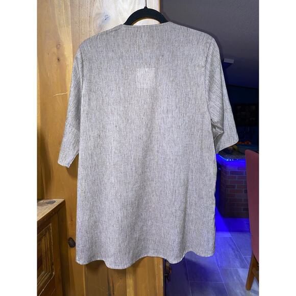 Women's NWT Noracora Brown Open Front Short Sleeve Jacket Cover Up Size Small - Picture 2 of 7